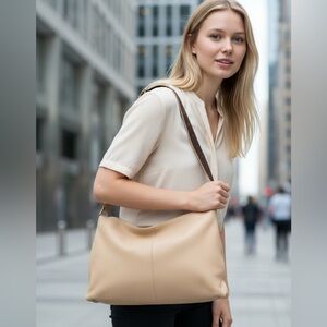 All Saints 100% Cowhide Leather Soft Shoulder Bag